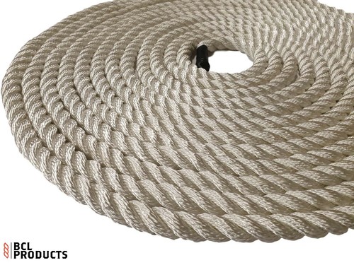 20mm white nylon rope strand - white,